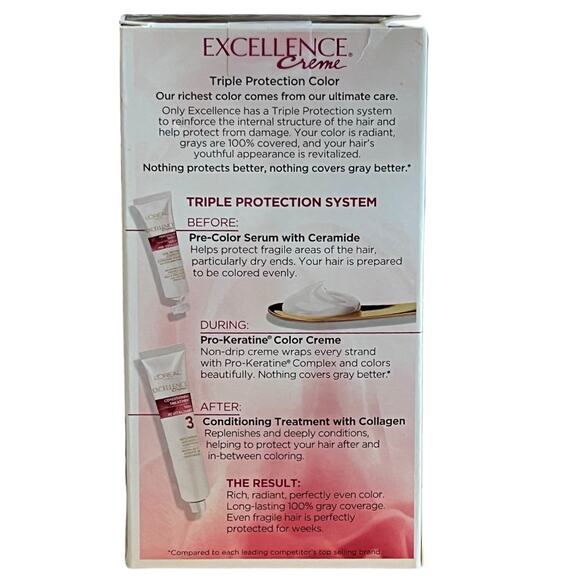 L'Oreal Excellence Creme Permanent Hair Color 5G Medium Golden Brown, 1 Kit - Picture 3 of 5